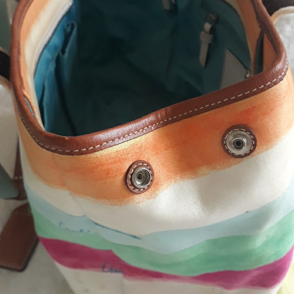 Coach Hampton Watercolor Tote COACH PURSE, #M0673- - Picture 7 of 8